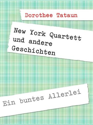 cover image of New York Quartett und andere Geschichten
